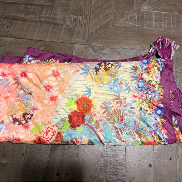 Johnny Was Adalena Silk Scarf - Picture 2 of 4